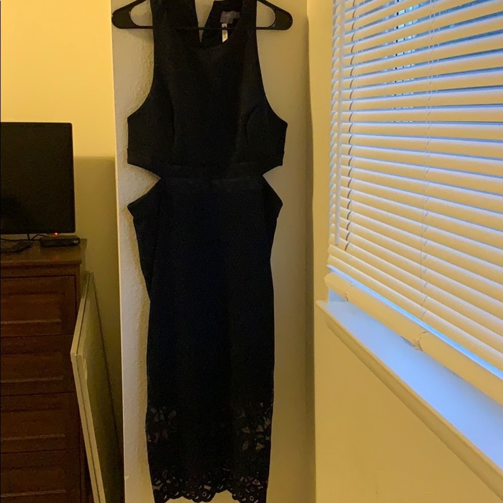 ASOS Navy blue , lace cut out dress